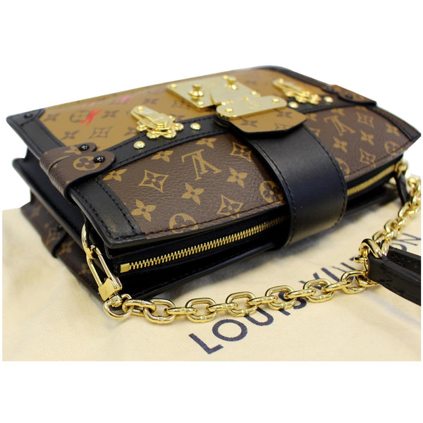 LOUIS VUITTON Trunk Clutch Reverse Monogram Crossbody Bag Brown