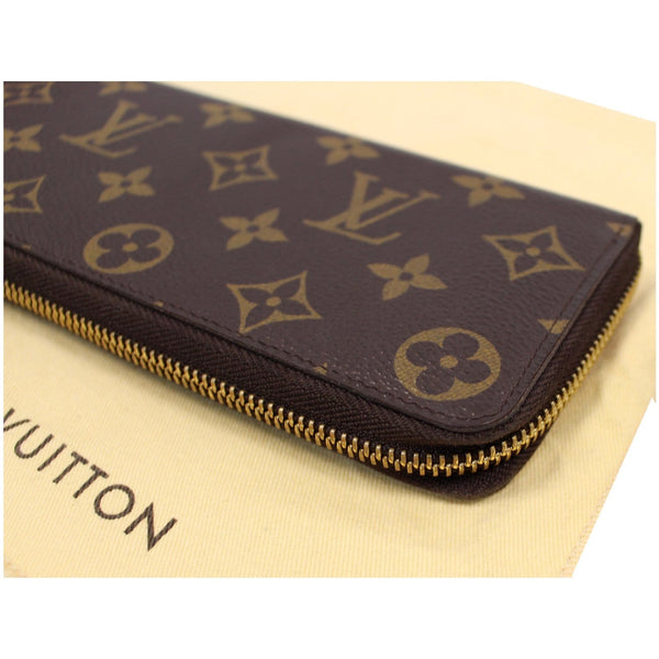 LOUIS VUITTON Clemence Monogram Canvas Wallet Brown