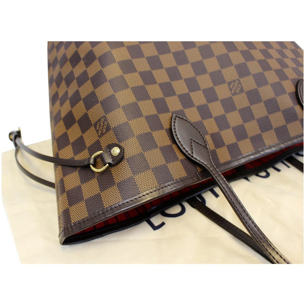 LOUIS VUITTON Neverfull MM Damier Ebene Shoulder Bag Brown