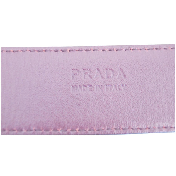 Prada Saffiano Leather Logo Belt