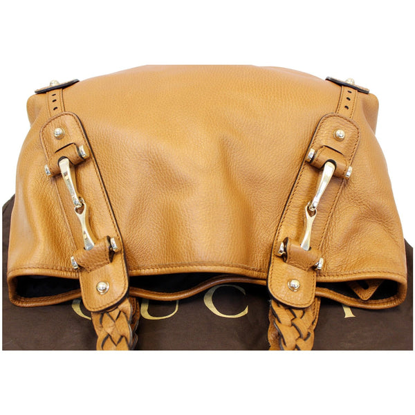 GUCCI Pelham Brown Leather Hobo Bag 336654-US