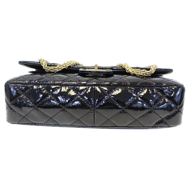 CHANEL Reissue Double Flap Patent Leather Shoulder Bag Black