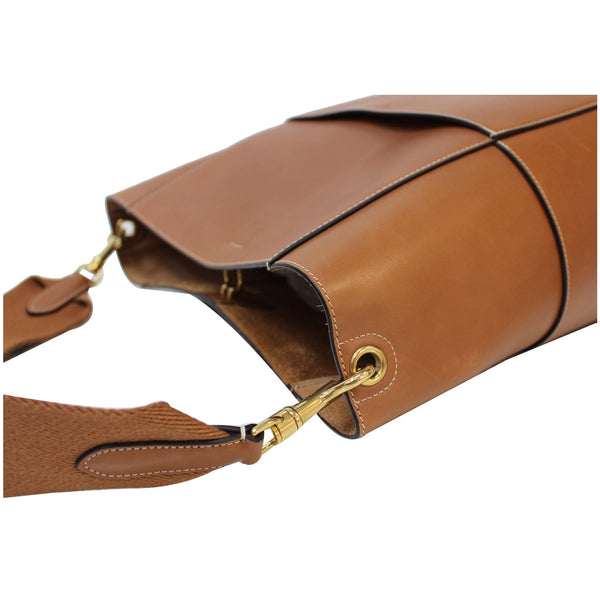 CELINE Sangle Bucket Soft Grained Calfskin Tote Bag Tan