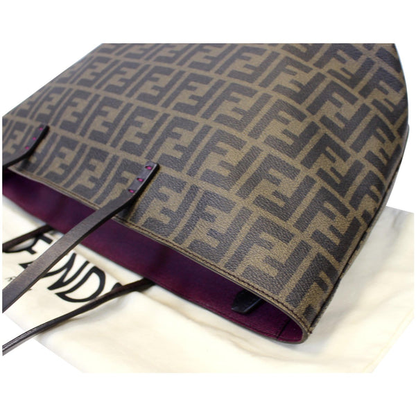 Fendi Zucca Print Canvas Small Roll tote bag - side view