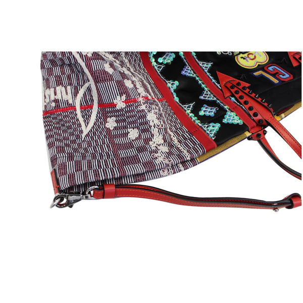 CHRISTIAN LOUBOUTIN Caba World Motif Embroidered Tote Bag Multicolor