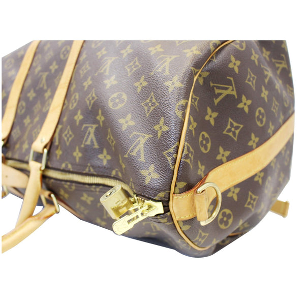 LOUIS VUITTON Keepall Bandouliere 55 Monogram Canvas Travel Bag Brown-US