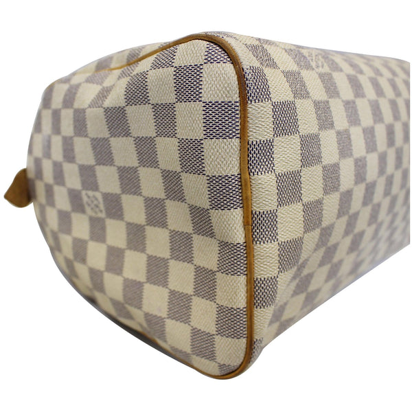 LOUIS VUITTON Speedy 30 Damier Azur Satchel Handbag White-US