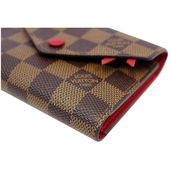 LOUIS VUITTON Victorine Damier Ebene Wallet Brown