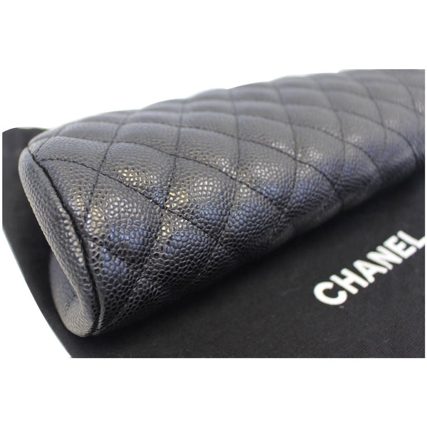 CHANEL Timeless Caviar Quilted Leather Clutch Black-US