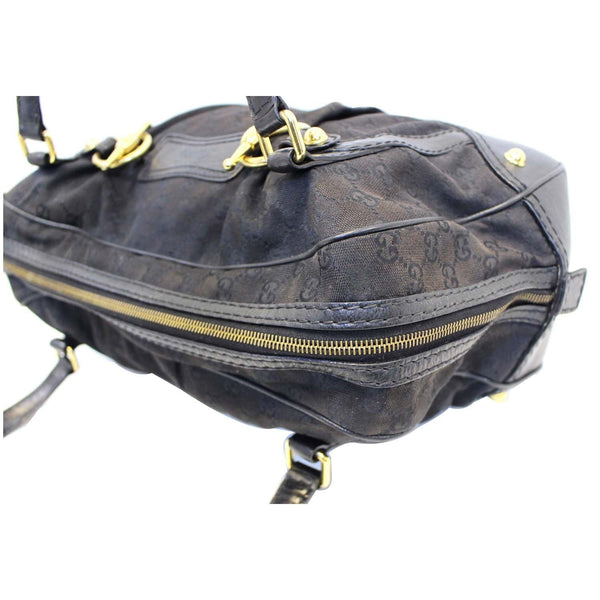 Gucci Monogram Jockey Boston Bag - Preloved Gucci Bags | corner side