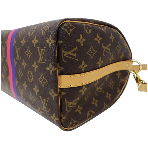 LV Speedy 30 Mon Bandouliere Canvas Bag - Bottom corner view