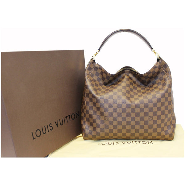 LOUIS VUITTON Damier - Portobello Ebene Shoulder Handbag - handles