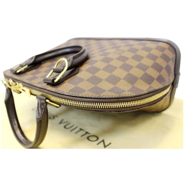 LOUIS VUITTON Alma Damier Ebene Satchel Handbag Brown-US