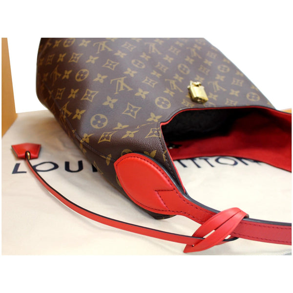 LOUIS VUITTON Flower Hobo Monogram Canvas Shoulder Hobo Bag Brown
