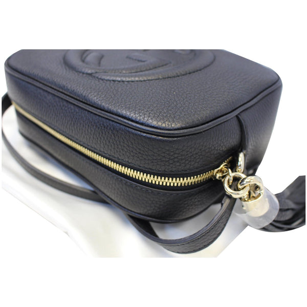 GUCCI Soho Disco Pebbled Leather Small Crossbody Bag 308364 Black