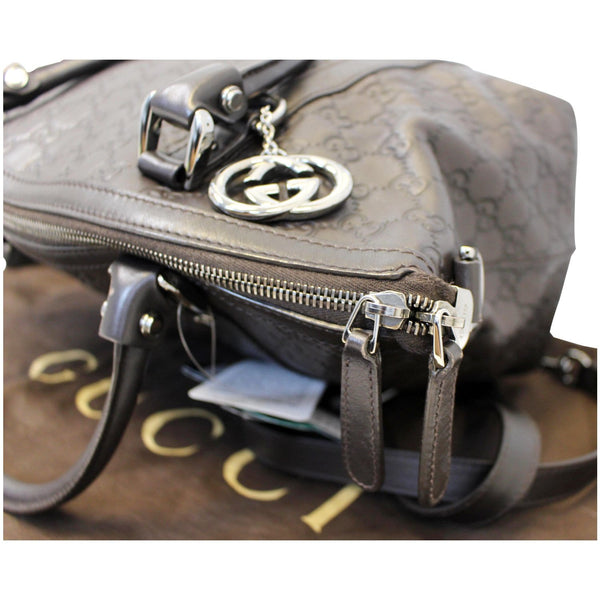 GUCCI Dark Brown Leather Shoulder Bag 341503-US