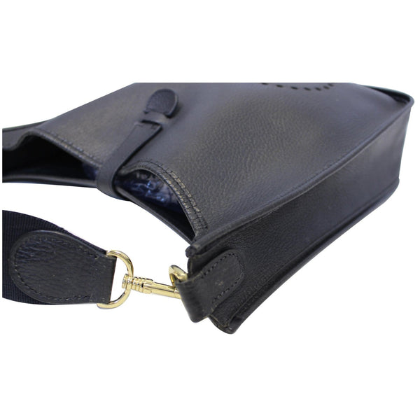 HERMES Evelyne GM Taurillon Clemence Shoulder Bag Black