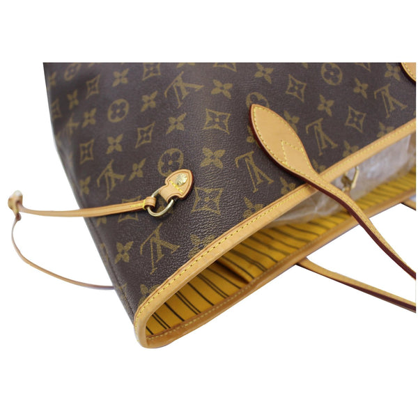 LOUIS VUITTON Neverfull MM Monogram Canvas Tote Bag Brown/Yellow