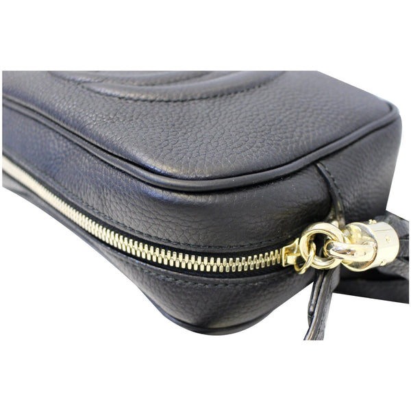 GUCCI Soho Disco Pebbled Leather Small Crossbody Bag Black