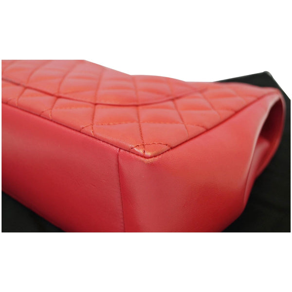 Chanel Jumbo Classic Single Flap Bag Leather Red in good condition