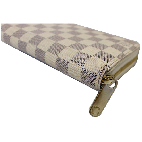 LOUIS VUITTON Zippy Damier Azur Long Wallet White