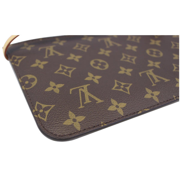 LOUIS VUITTON Pochette Wristlet Pouch Monogram Canvas Neverfull MM Brown