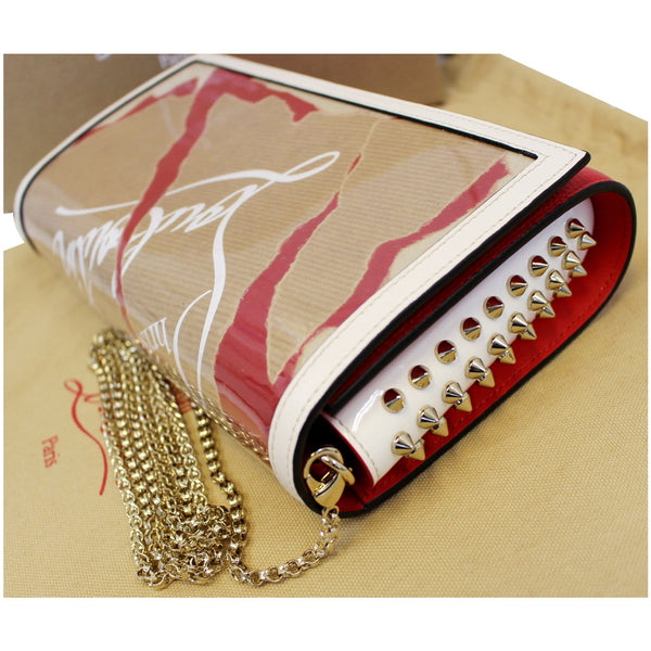Christian Louboutin Paloma Kraft Loubi Clutch Crossbody Bag-US