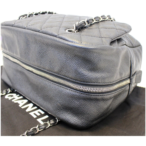 CHANEL Camera Case Quilted Caviar Leather Medium Flap Shoulder Bag-US