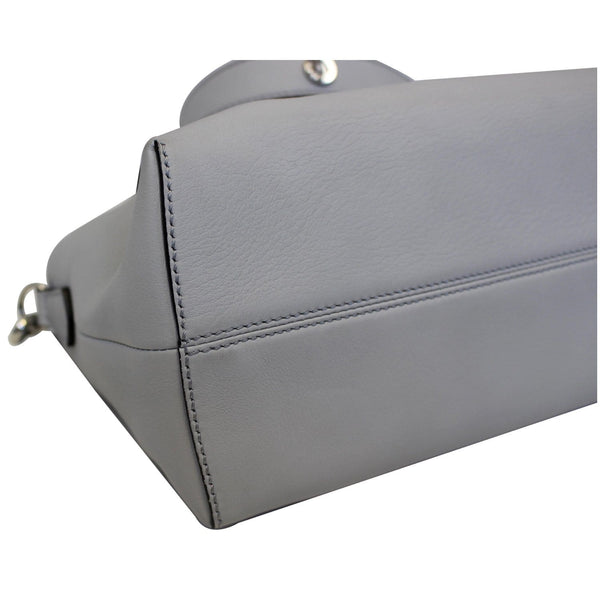 FENDI Small By The Way Leather Shoulder Bag Gray/Light Blue-US