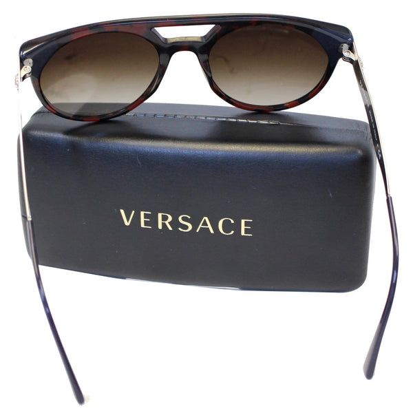 Brown Versace Sunglasses With Brown Frame-Front View