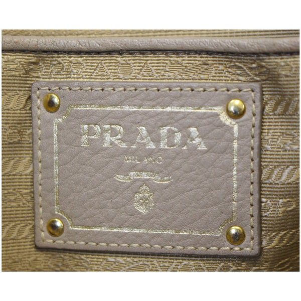 PRADA Pebbled Leather Large Tote Bag Grey-US