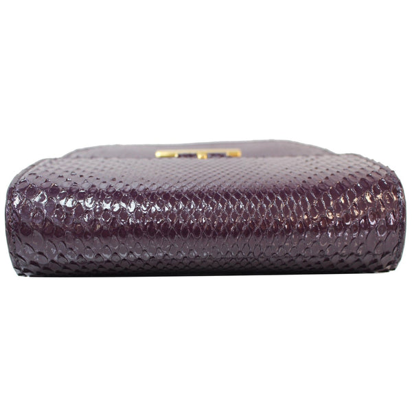 TOM FORD Tara T-Clasp Python Shoulder Bag Purple - Last Call