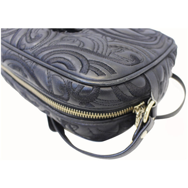 VERSACE Embroidered Baroque Shoulder Bag Black-US