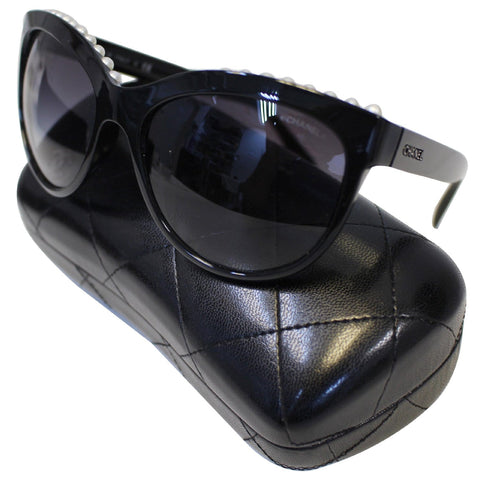 CHANEL Pearl Butterfly Sunglasses Black 6040-H
