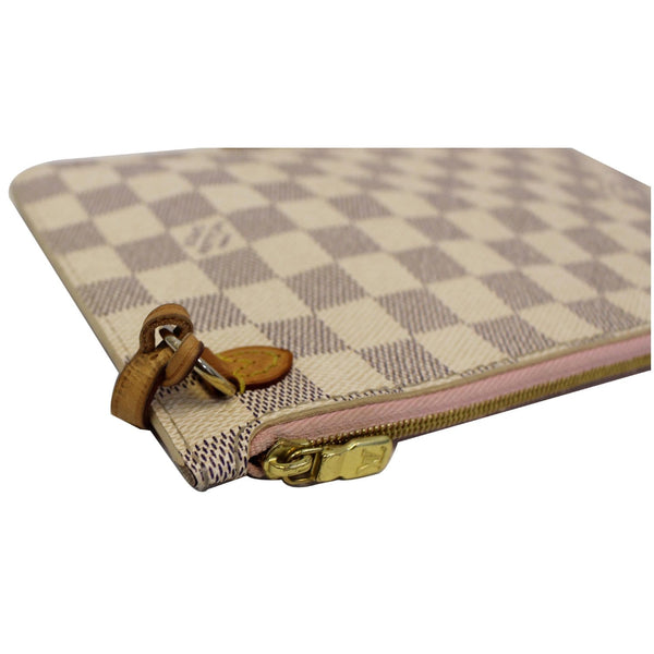 LOUIS VUITTON Pochette Wristlet Pouch Damier Azur Neverfull MM/GM Rose Ballerine