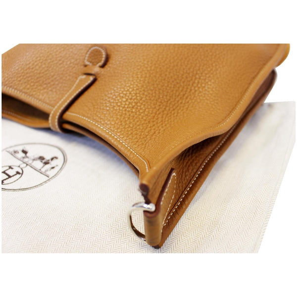 HERMES Evelyne PM III Clemence Leather Shoulder Crossbody Bag Gold-US
