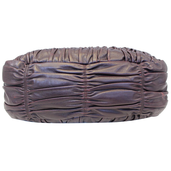 PRADA Gaufre Nappa Leather Hobo Bag Brown-US