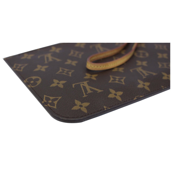 LOUIS VUITTON Pochette Wristlet Pouch Monogram Canvas Neverfull MM Brown