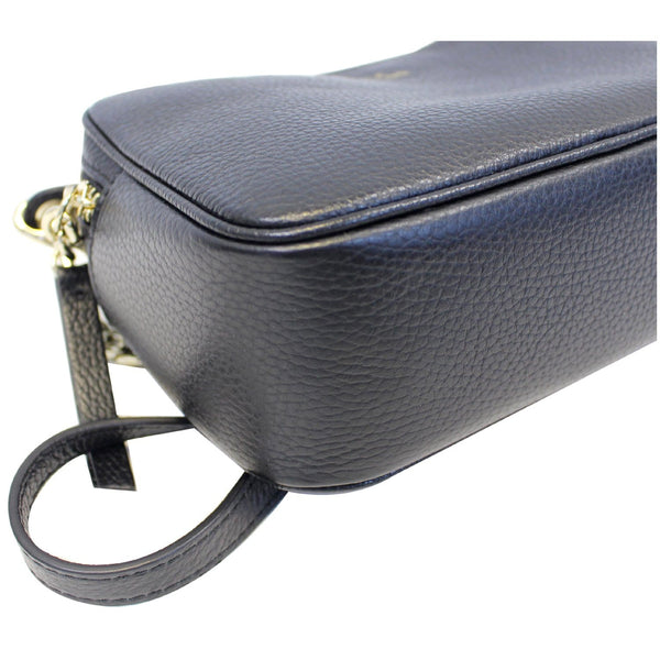 VERSACE Collection Pebbled Leather Camera Crossbody Bag Black-US