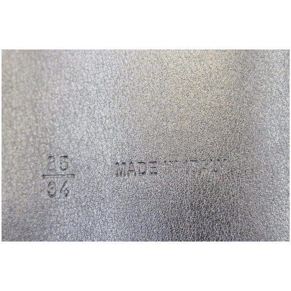 Valentino Logo Black Leather Belt Size 34-US