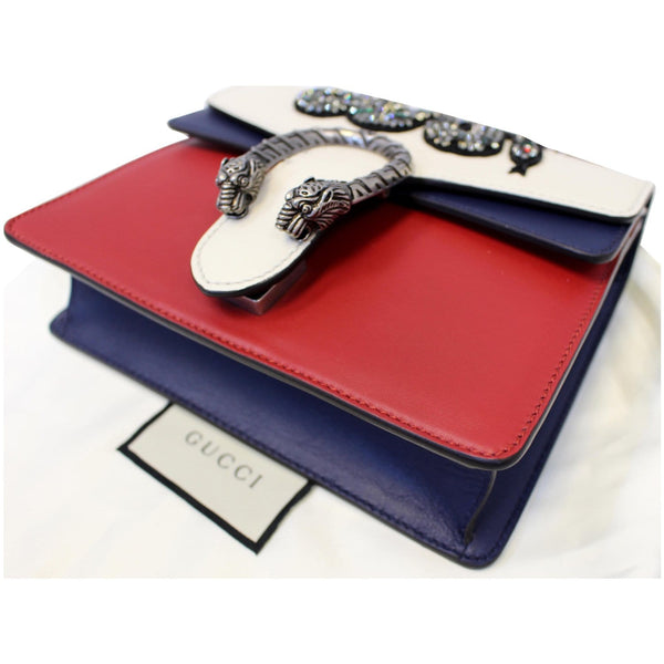 Gucci Dionysus Mini Crystal Embroidered Snake Bag - red color