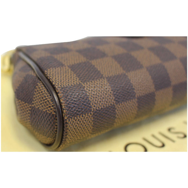 LOUIS VUITTON Pochette Eva Damier Ebene Clutch Bag Brown