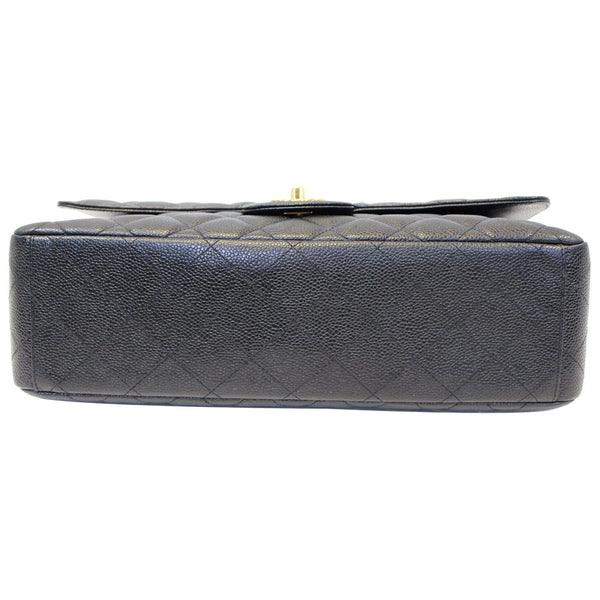 CHANEL Classic Maxi Jumbo Double Flap Caviar Leather Shoulder Bag-US