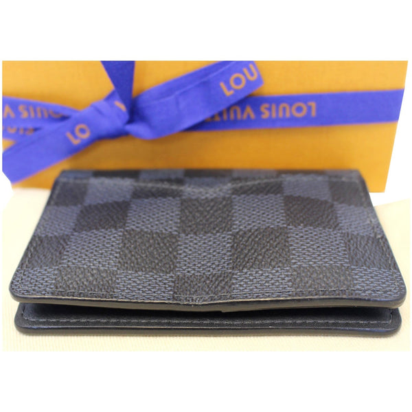 LOUIS VUITTON Pocket Organizer Damier Cobalt Canvas Card Case Navy Blue