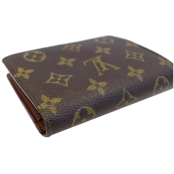 LOUIS VUITTON French Kisslock Monogram Canvas Wallet Brown