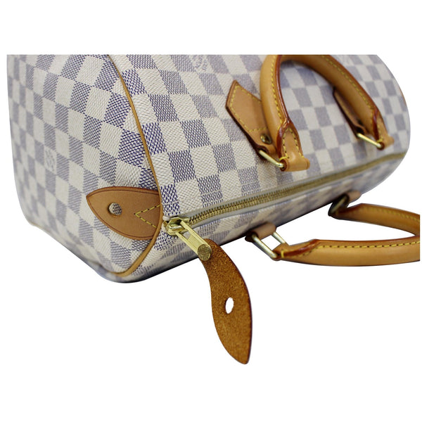 LOUIS VUITTON Speedy 30 Damier Azur Satchel Handbag White