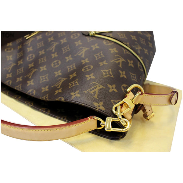 LOUIS VUITTON Melie Monogram Canvas Hobo Shoulder Bag Brown