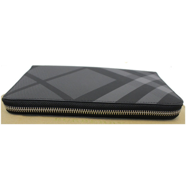BURBERRY London Check Ziparound Wallet Grey Black-US