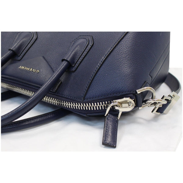 GIVENCHY Antigona Small Goatskin Leather Shoulder Bag Blue