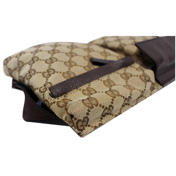 Gucci GG Monogram Waist Bum Bag Brown - left view